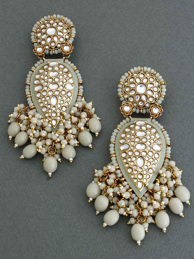 Smoke Chaitali Designer Earrings - Bling Bag