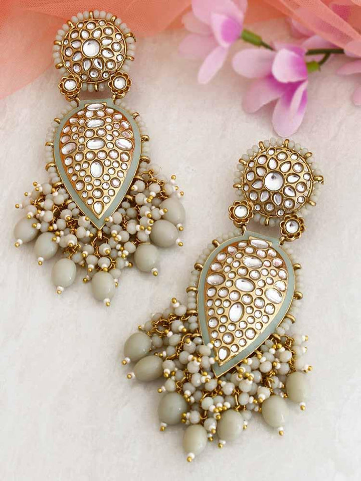Smoke Chaitali Designer Earrings - Bling Bag