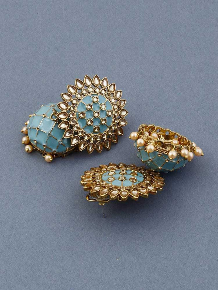 Turquoise Suraj Jhumkis - Bling Bag