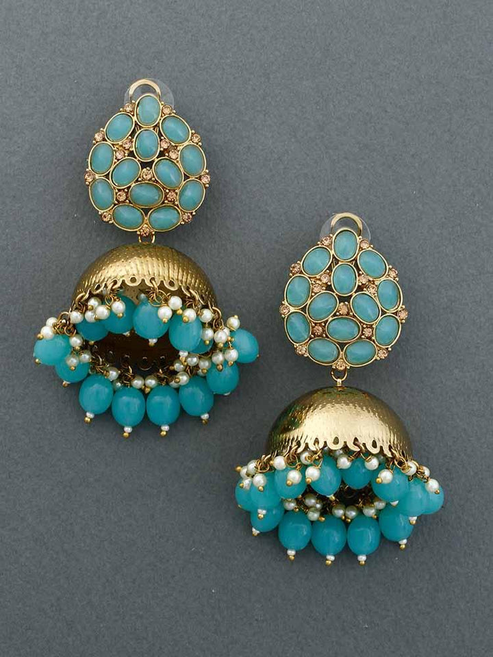 Turquoise Bubble Jhumkis - Bling Bag