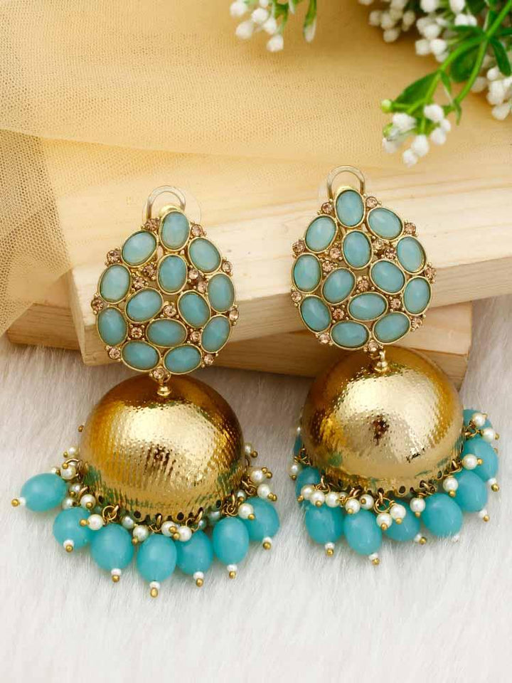 Turquoise Bubble Jhumkis - Bling Bag