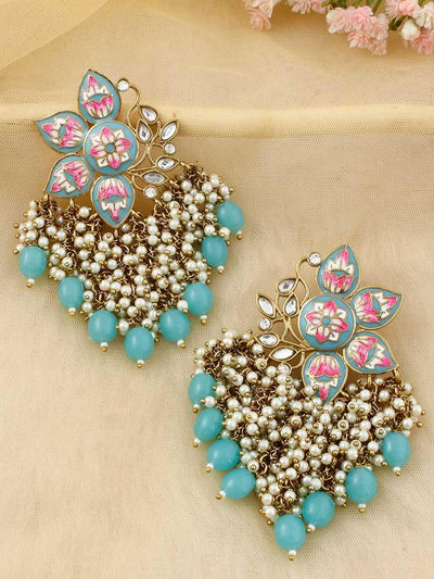 Turquoise Chakrika Designer Earrings - Bling Bag