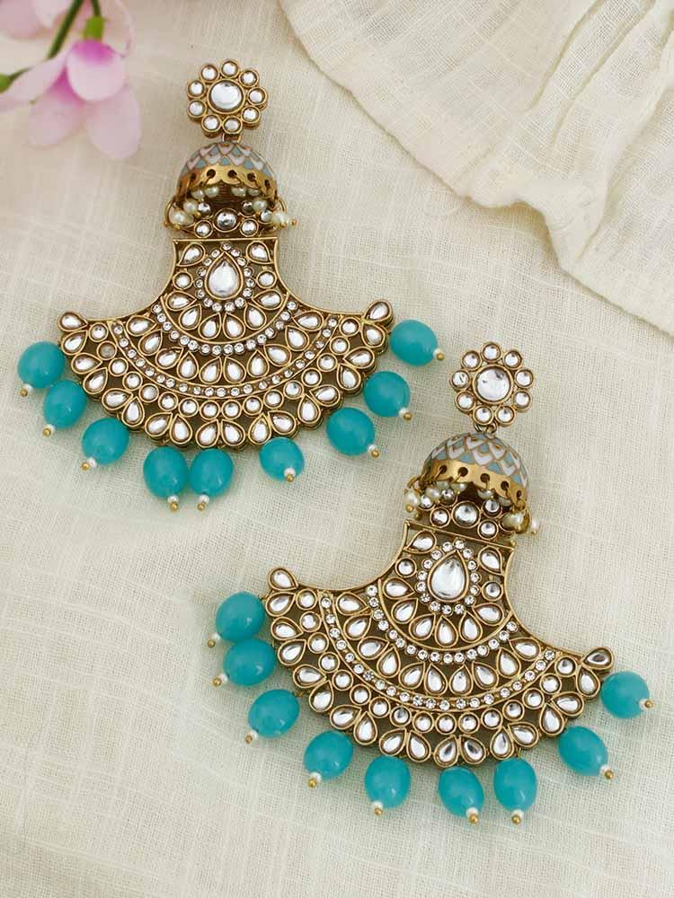 Turquoise Hamsini Chandbalis - Bling Bag