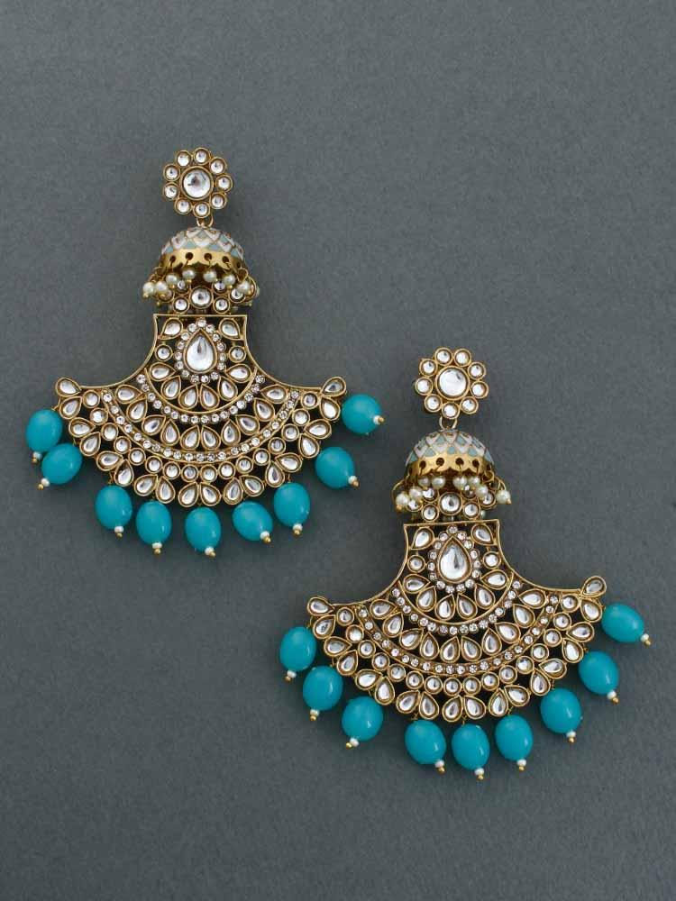 Turquoise Hamsini Chandbalis - Bling Bag