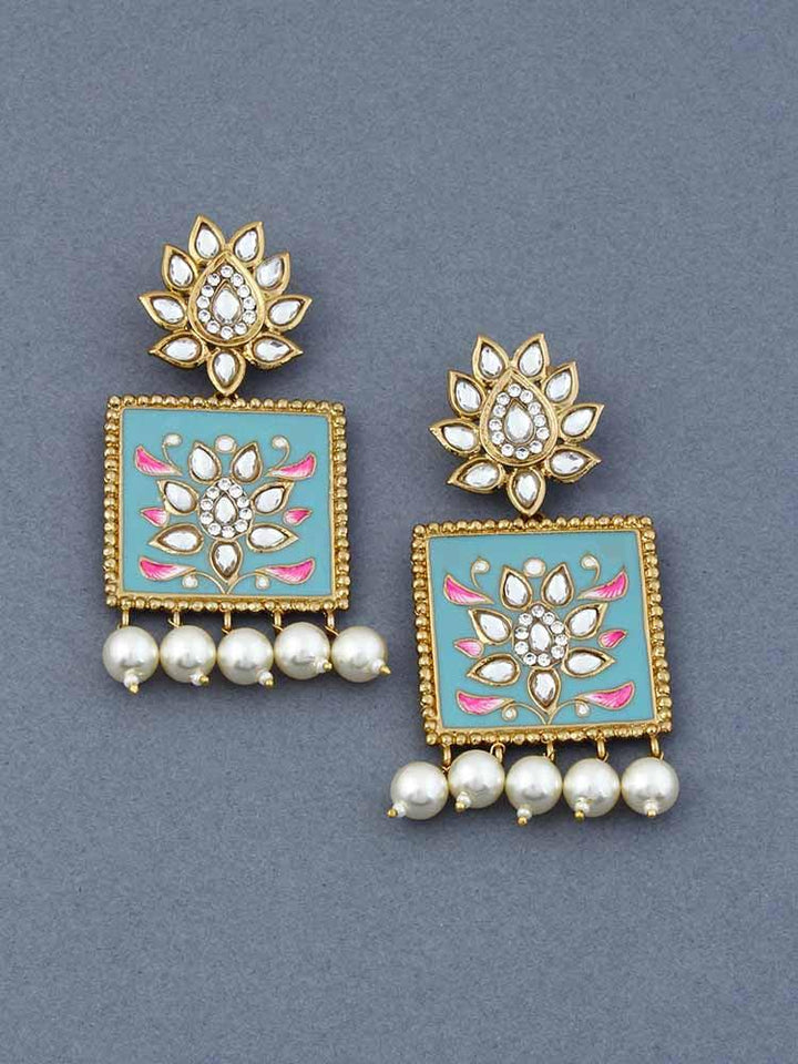 Turquoise Kalavati Designer Earrings - Bling Bag