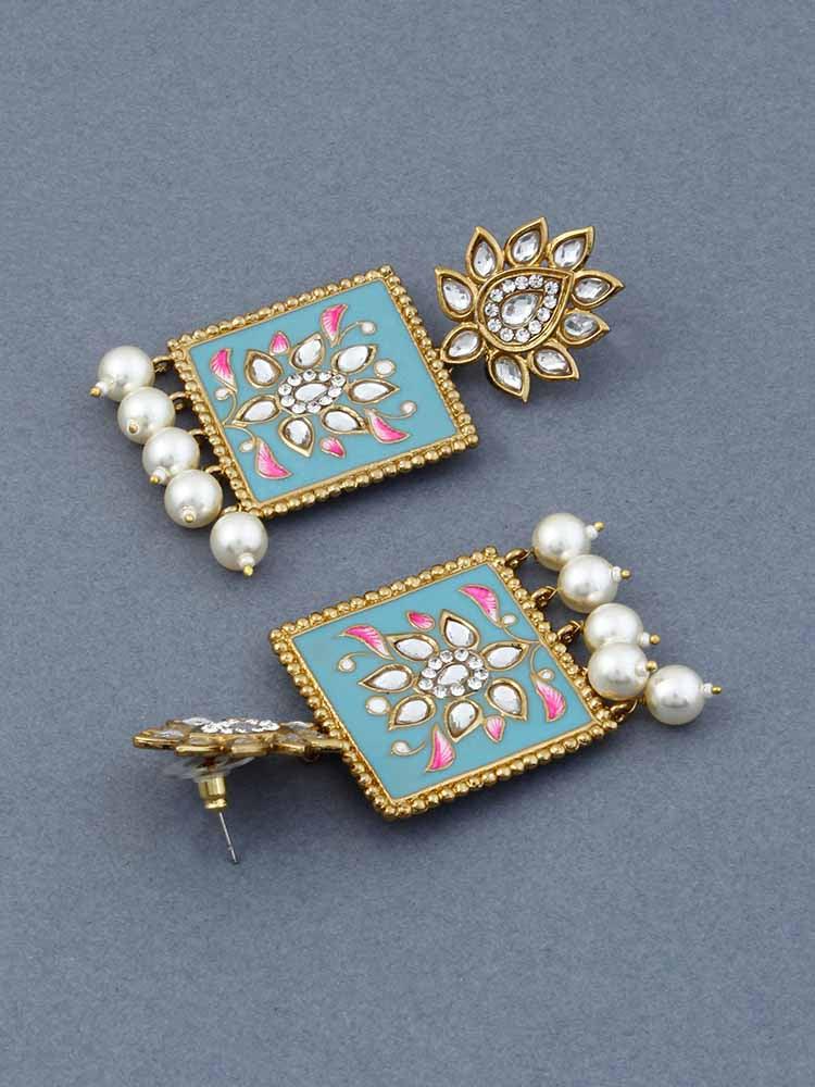 Turquoise Kalavati Designer Earrings - Bling Bag