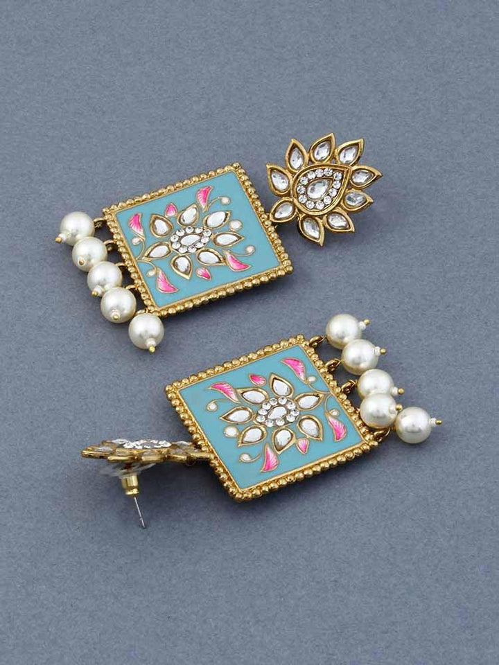 Turquoise Kalavati Designer Earrings - Bling Bag