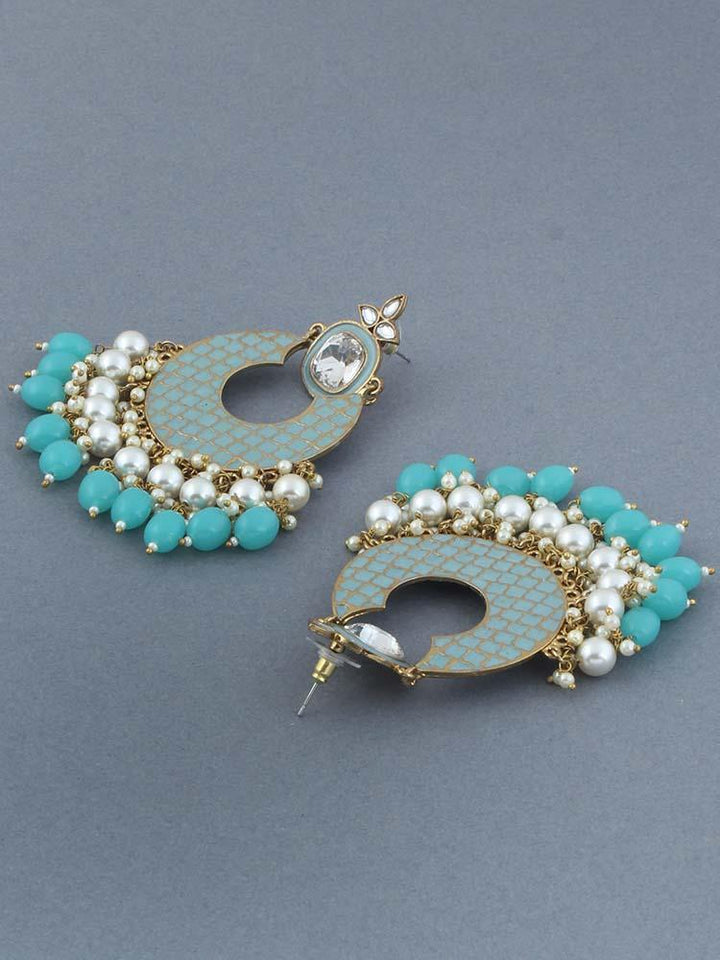 Turquoise Keladi Chandbalis - Bling Bag