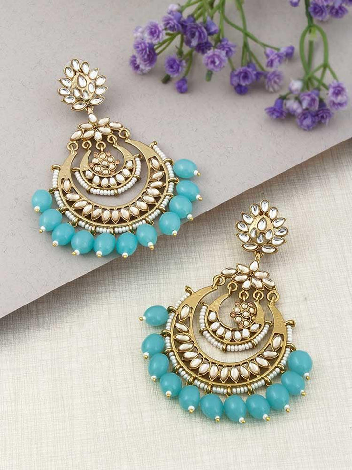 Turquoise Mumtaz Chandbalis - Bling Bag