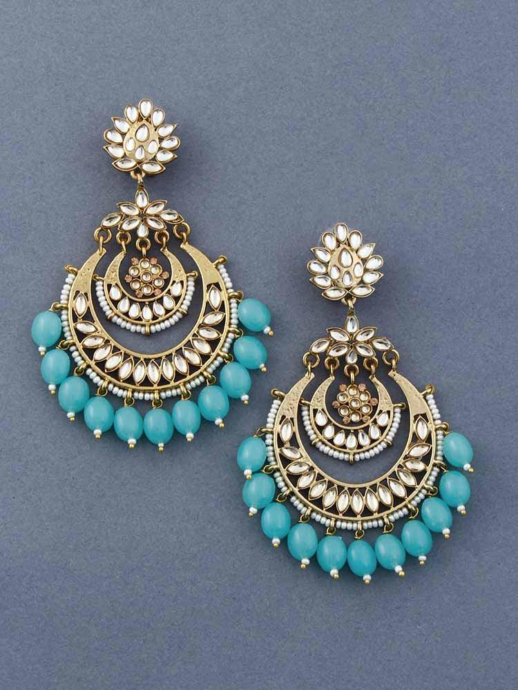 Turquoise Mumtaz Chandbalis - Bling Bag