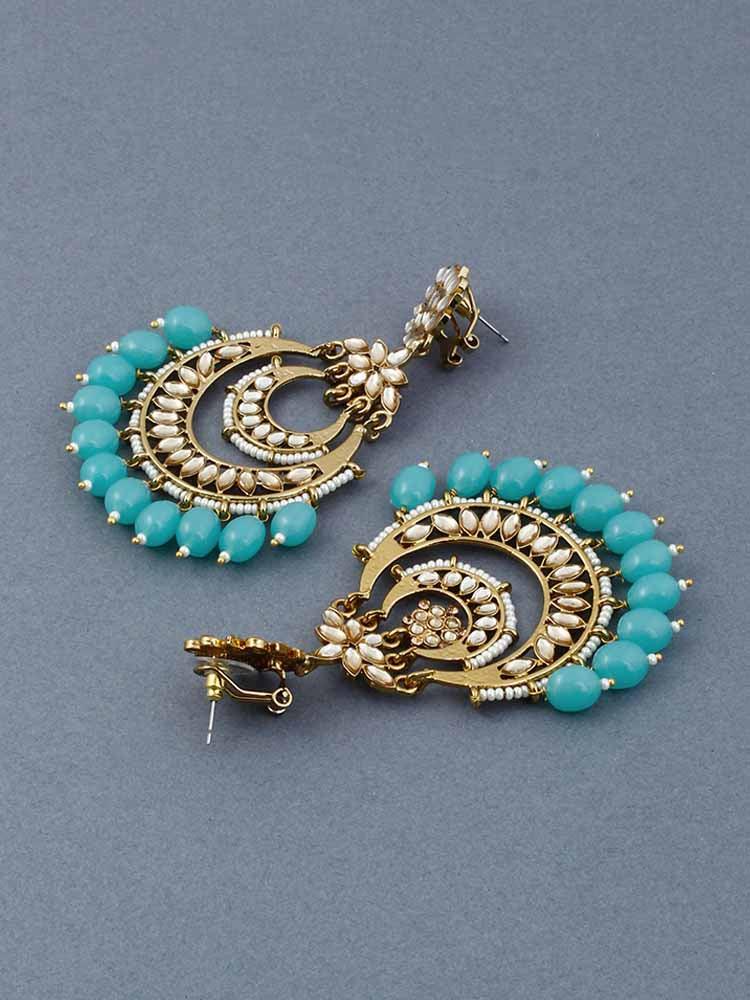 Turquoise Mumtaz Chandbalis - Bling Bag