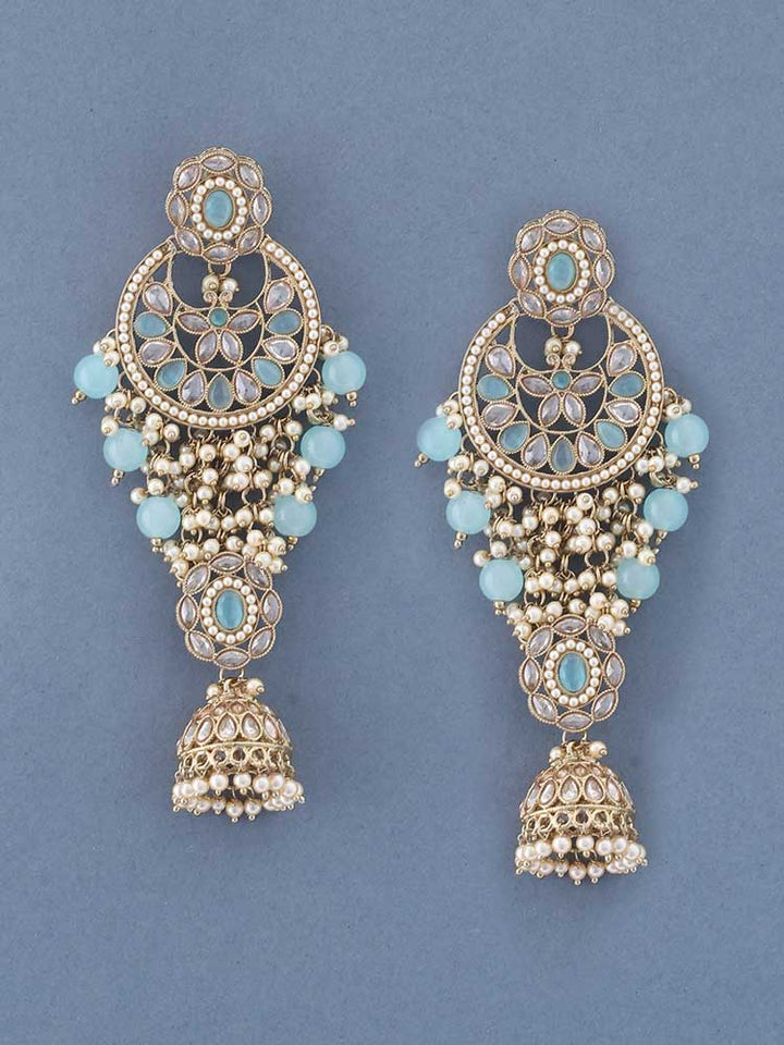 Turquoise Gurnam Jhumkis