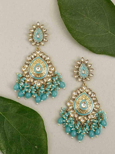 earrings - Bling Bag Turquoise Aaritra Designer Earrings