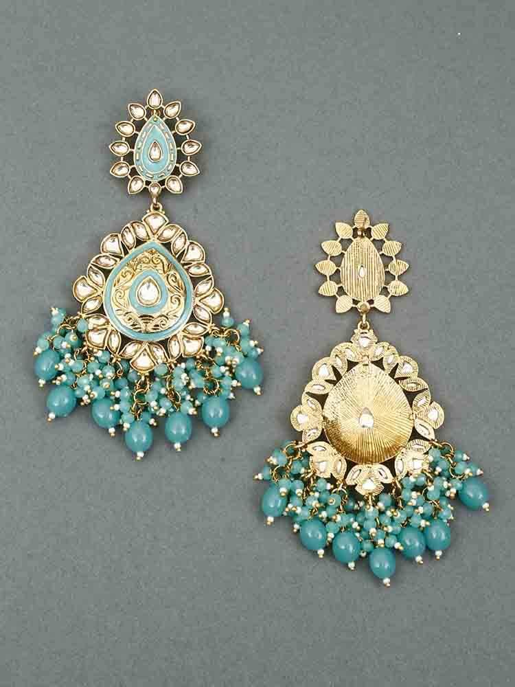 earrings - Bling Bag Turquoise Aaritra Designer Earrings