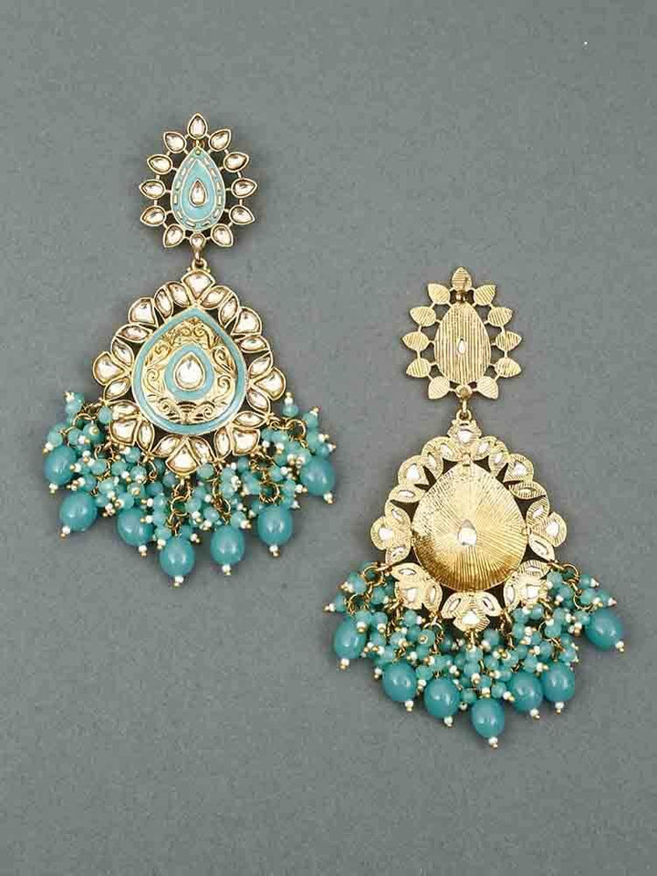 earrings - Bling Bag Turquoise Aaritra Designer Earrings