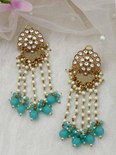 Turquoise Anika Designer Earrings - Bling Bag