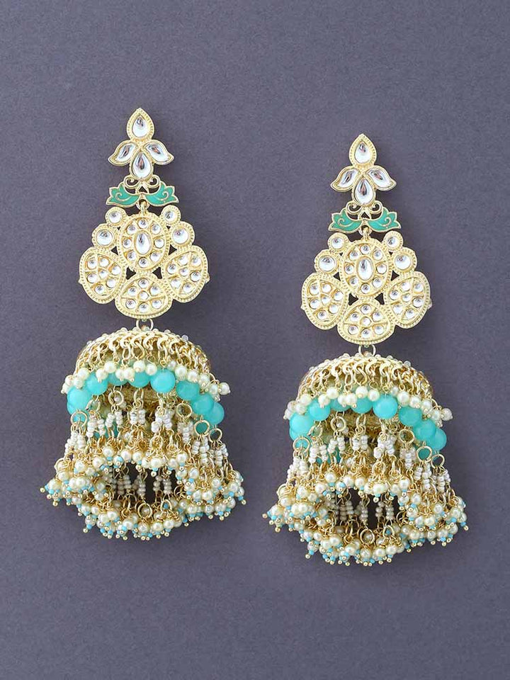 Turquoise Anjulika Jhumkis
