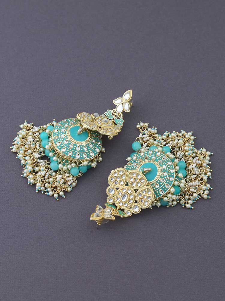 Turquoise Anjulika Jhumkis