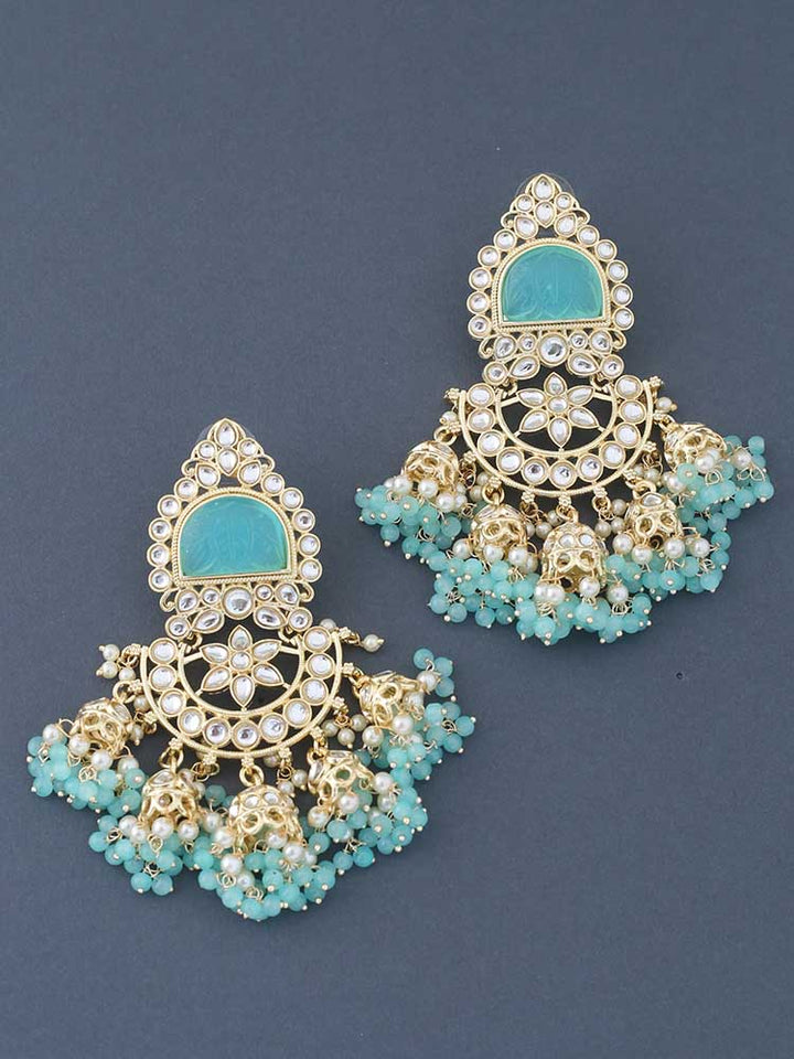 Turquoise Antra Jhumkis