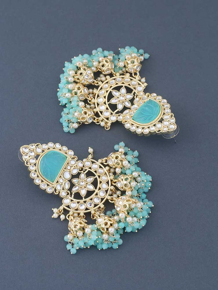 Turquoise Antra Jhumkis