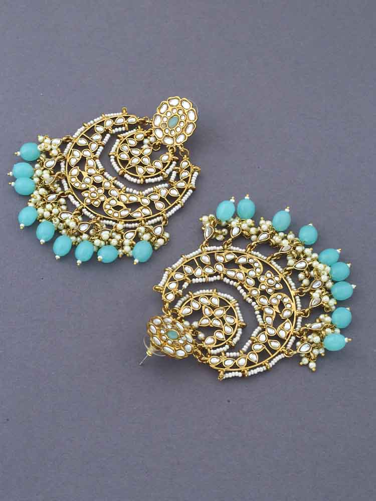 Turquoise Bhagirath Chandbalis