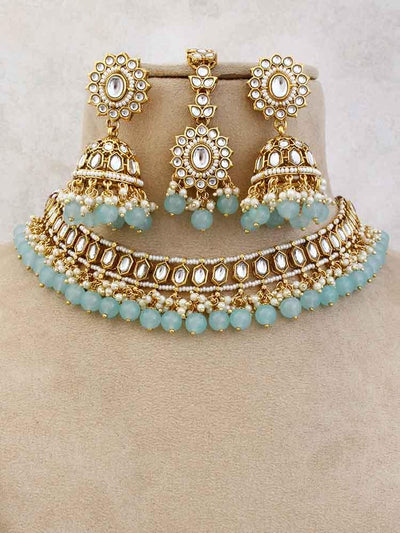 Turquoise Bhavika Jewellery set - Bling Bag