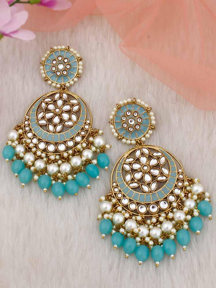 Turquoise Deepika Chandbalis - Bling Bag