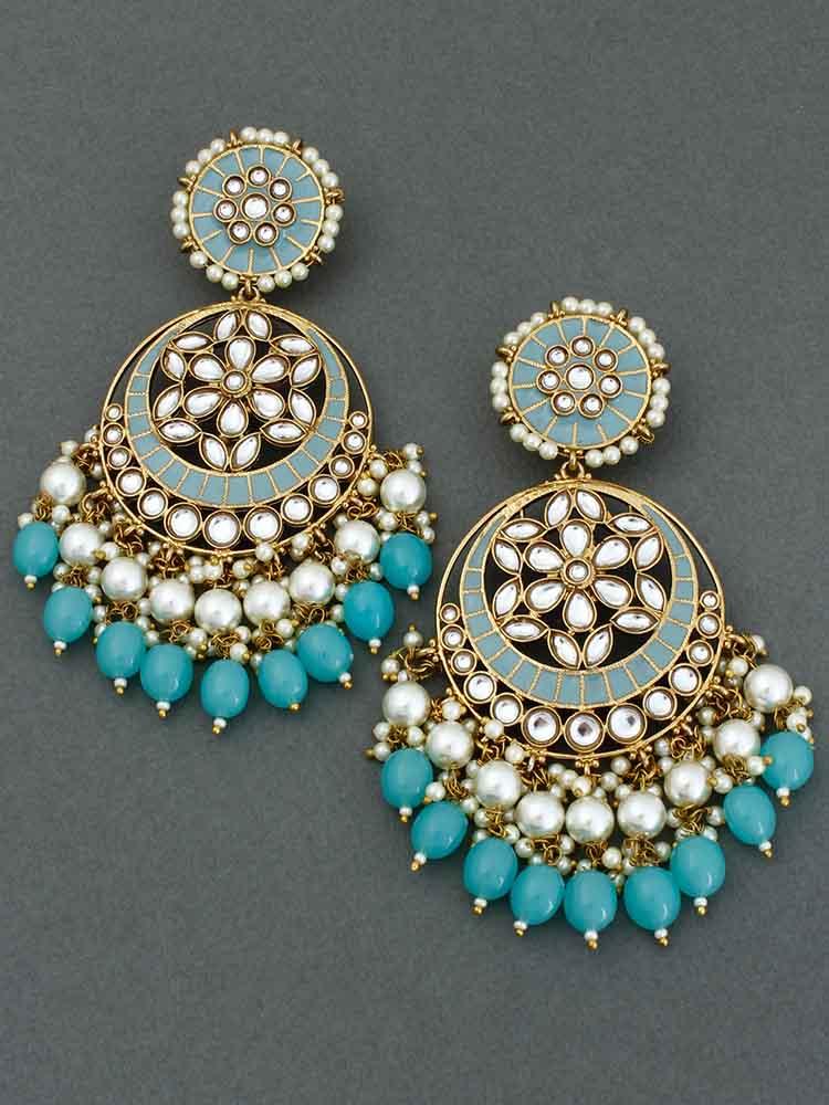 Turquoise Deepika Chandbalis - Bling Bag