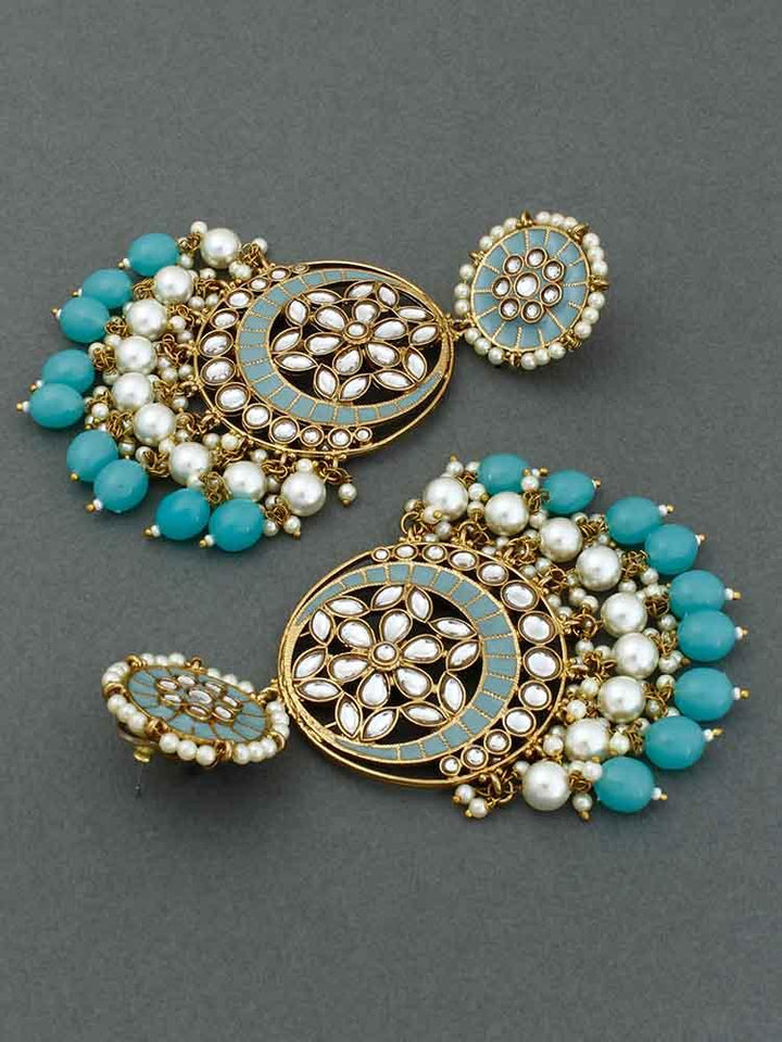 Turquoise Deepika Chandbalis - Bling Bag