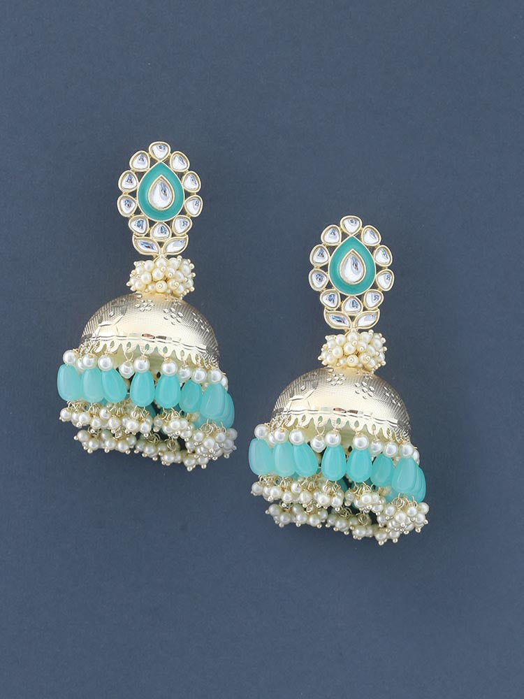 Turquoise Elham Jhumkis