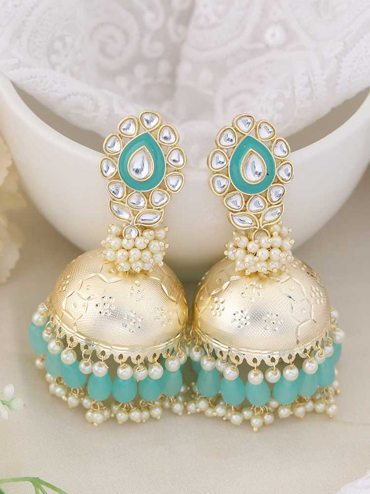 Turquoise Elham Jhumkis
