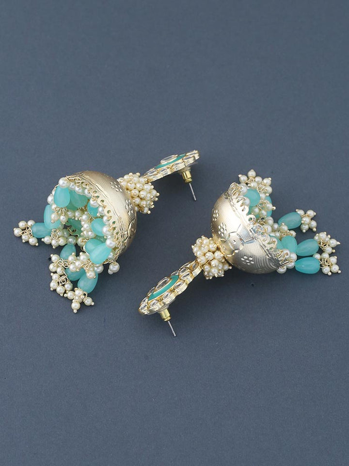 Turquoise Elham Jhumkis