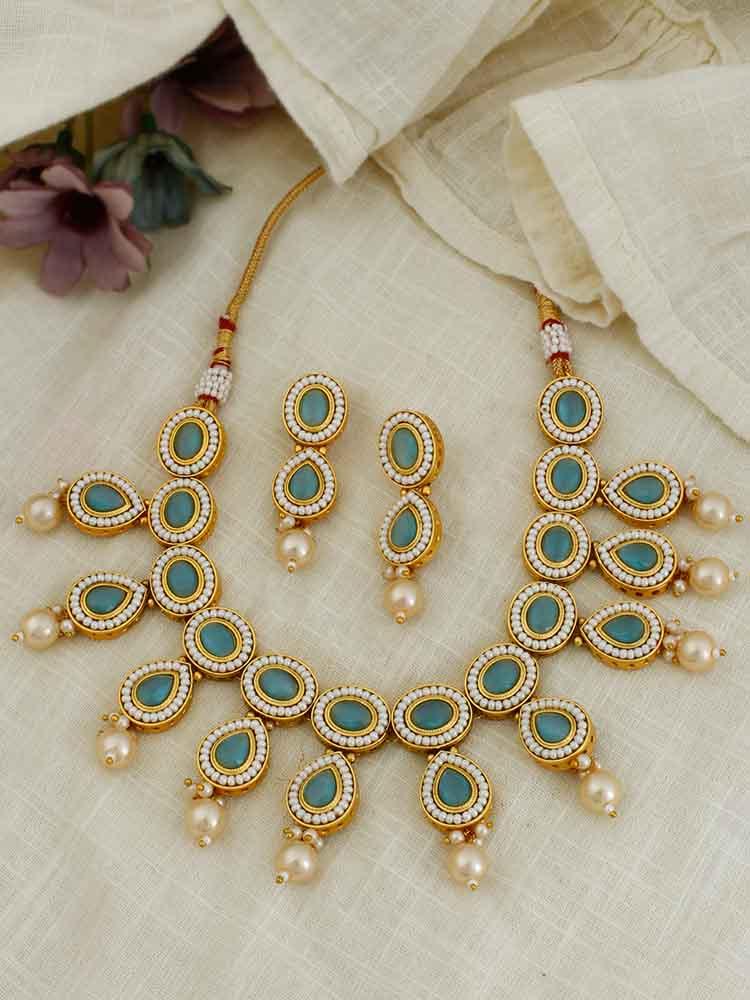 Turquoise Gyan Jewellery Set - Bling Bag