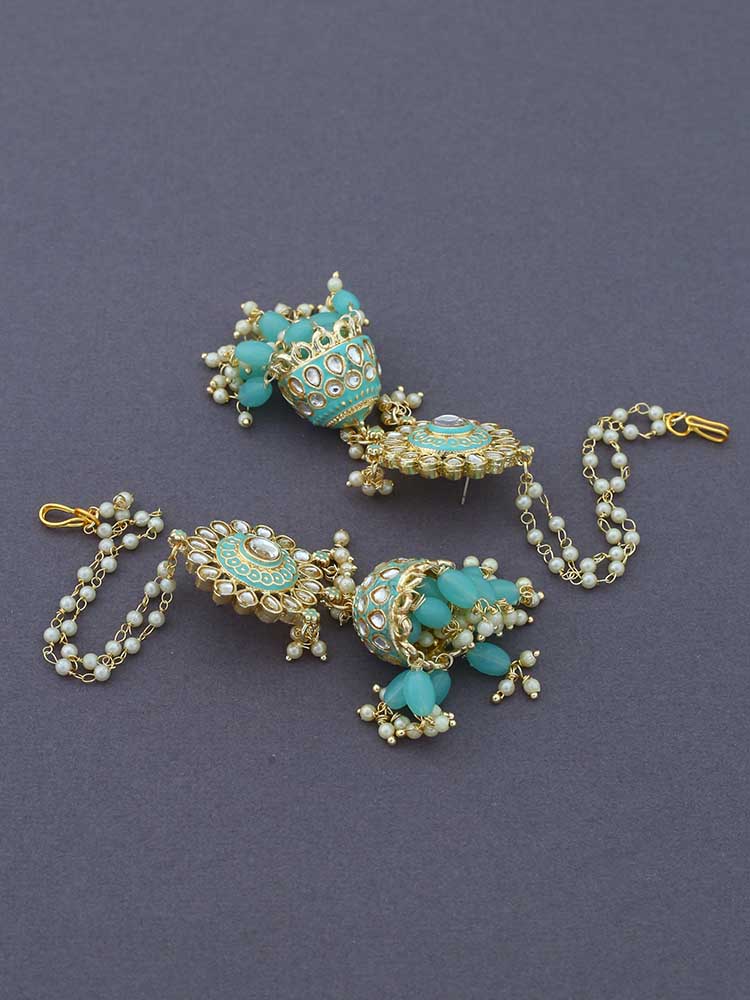 Turquoise Khoh Sahara Jhumkis
