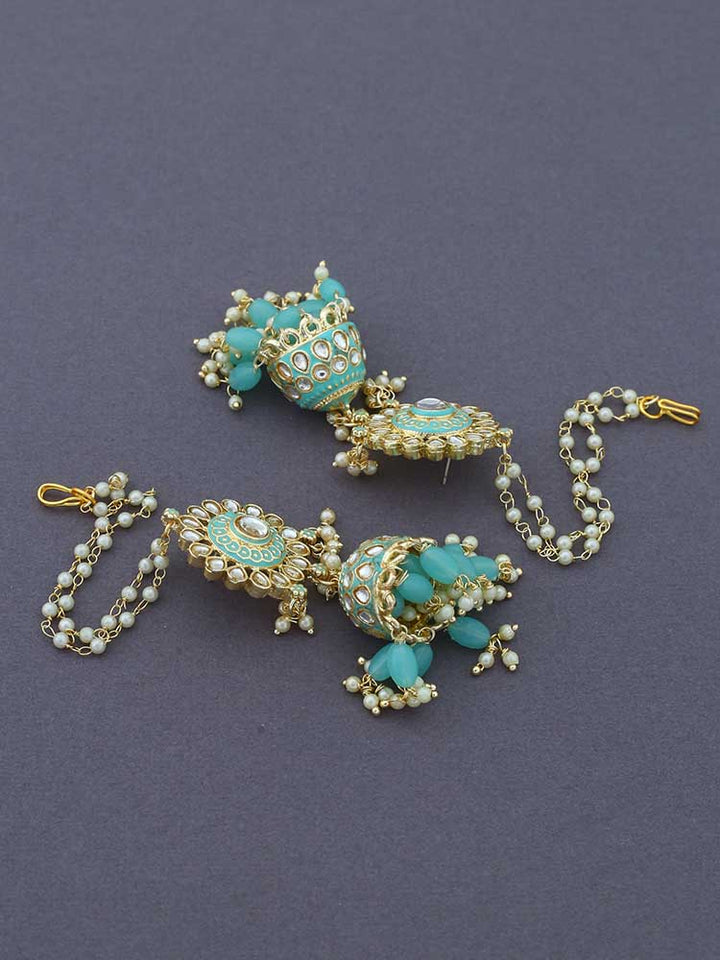 Turquoise Khoh Sahara Jhumkis