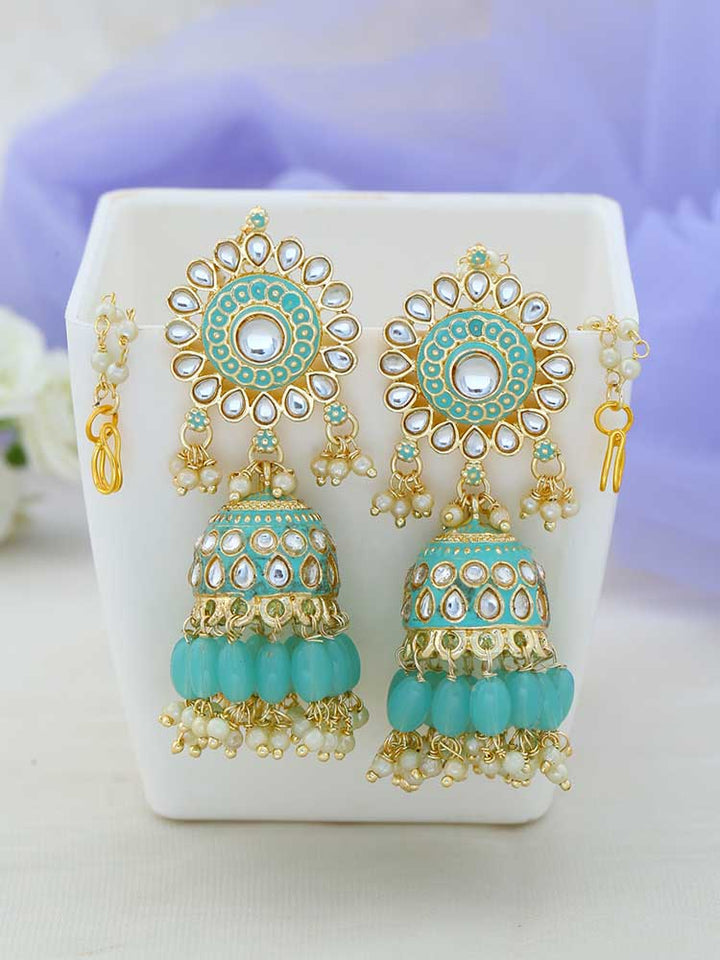 Turquoise Khoh Sahara Jhumkis