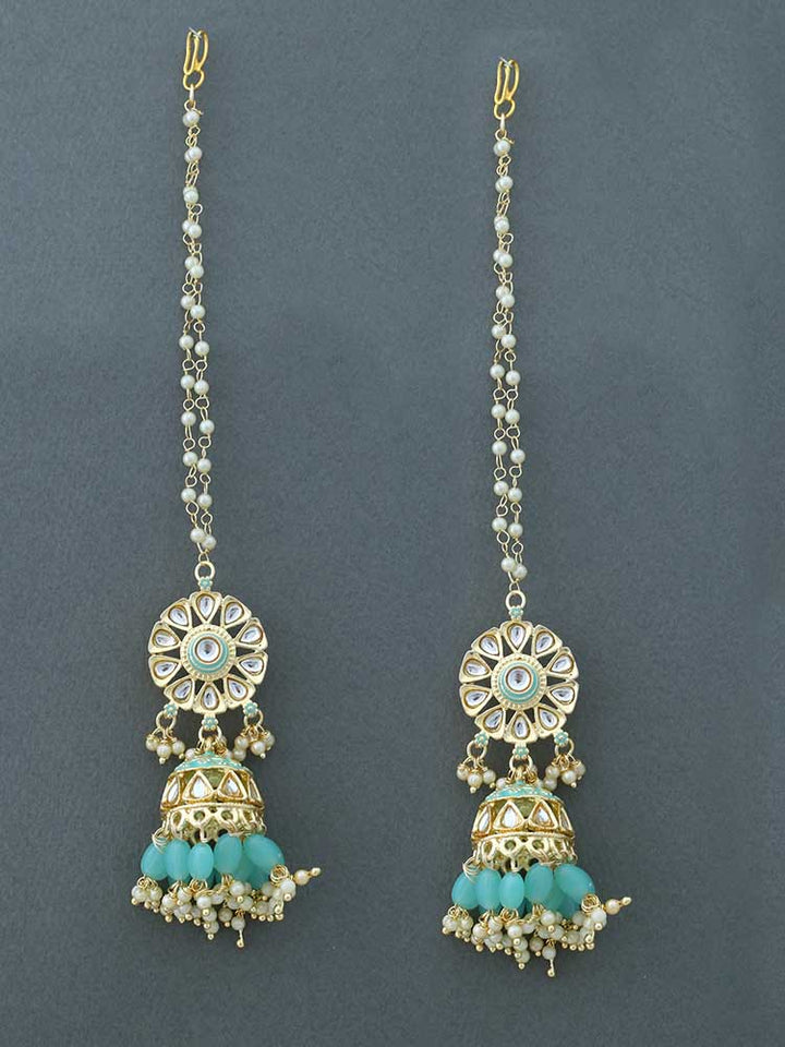 Turquoise Kuno Sahara Jhumkis