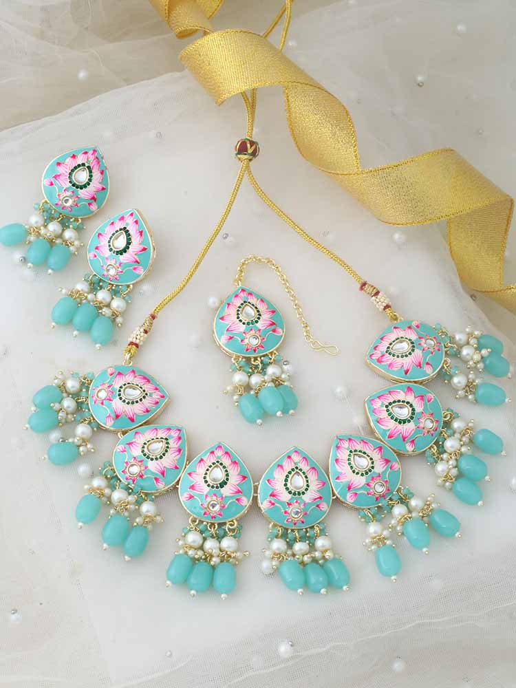 Turquoise Pradhnya Jewellery Set