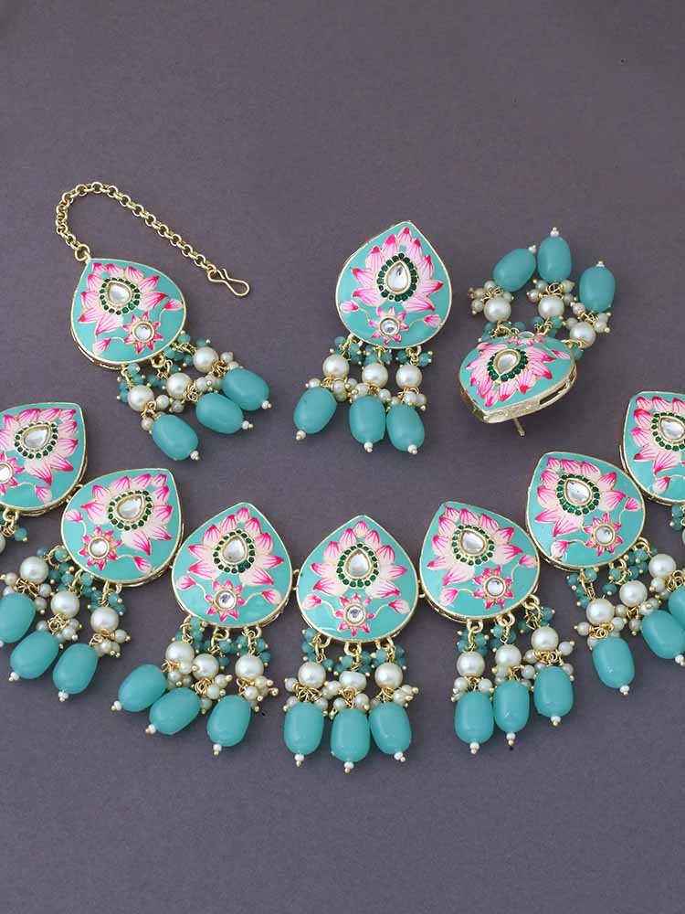 Turquoise Pradhnya Jewellery Set