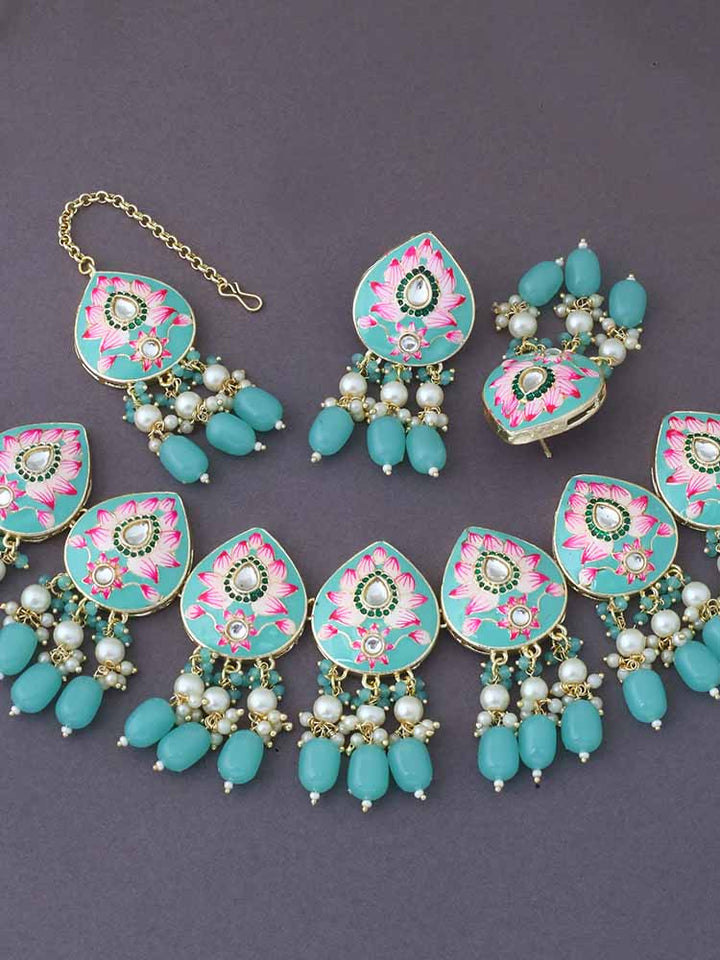 Turquoise Pradhnya Jewellery Set