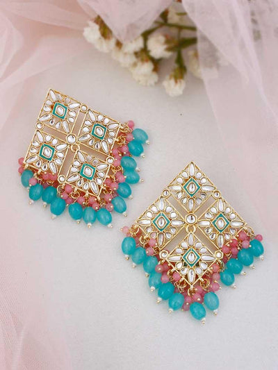 Turquoise Praruj Satrangi Studs - Bling Bag