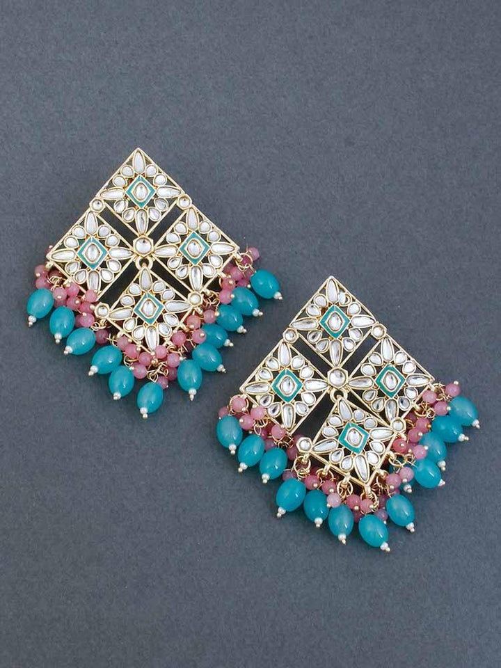 Turquoise Praruj Satrangi Studs - Bling Bag
