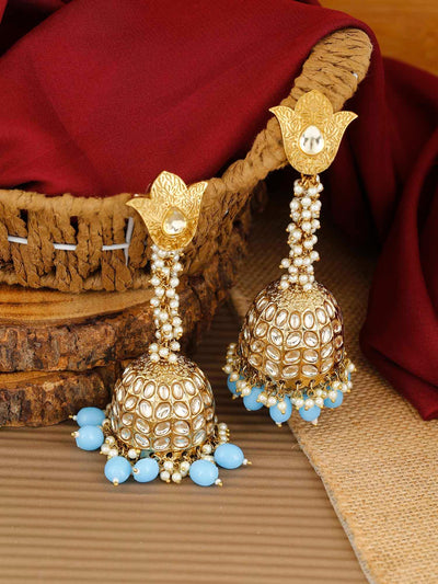 earrings - Bling Bag Sky Blue Rajkumari Earrings