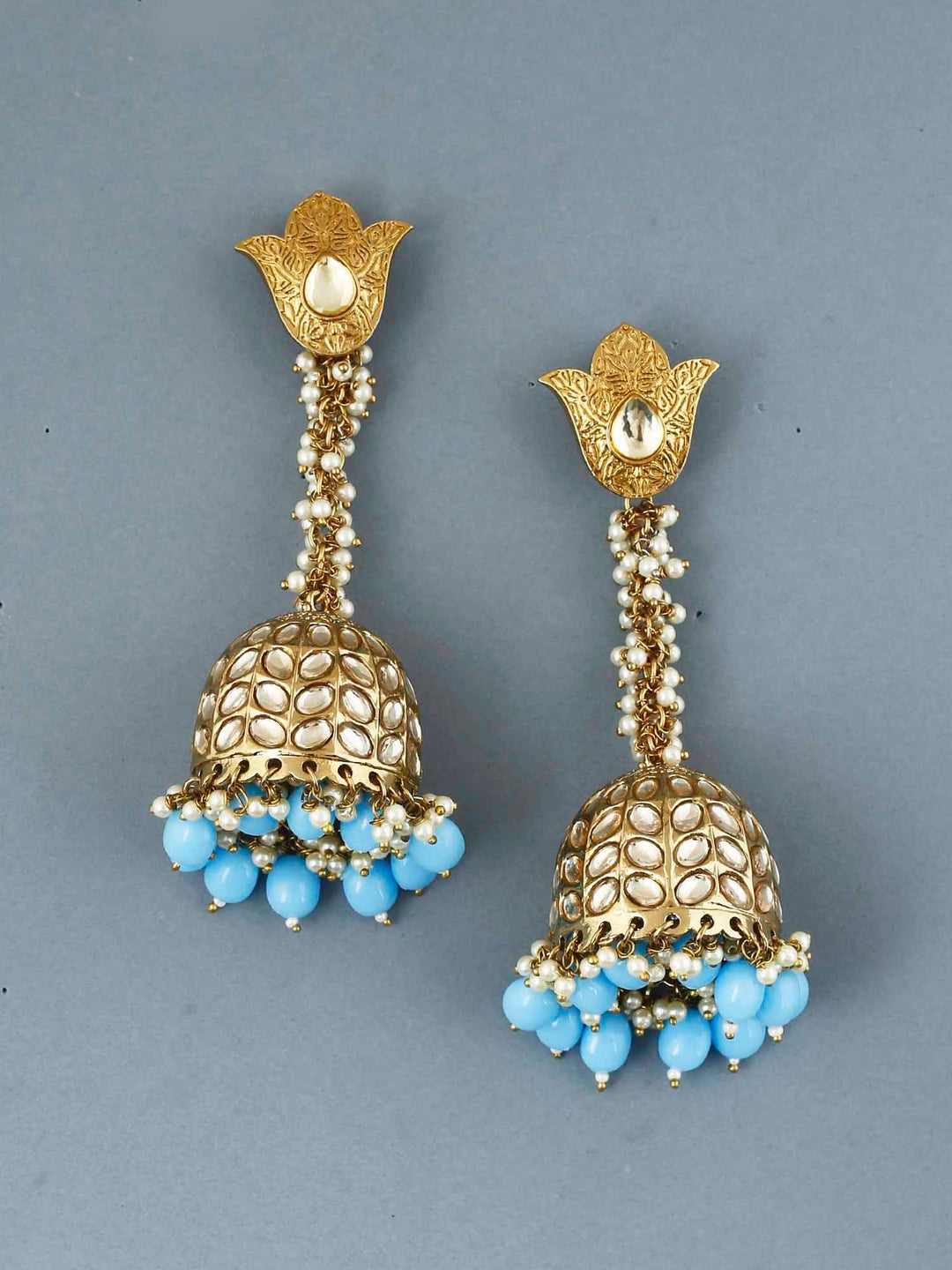 earrings - Bling Bag Sky Blue Rajkumari Earrings