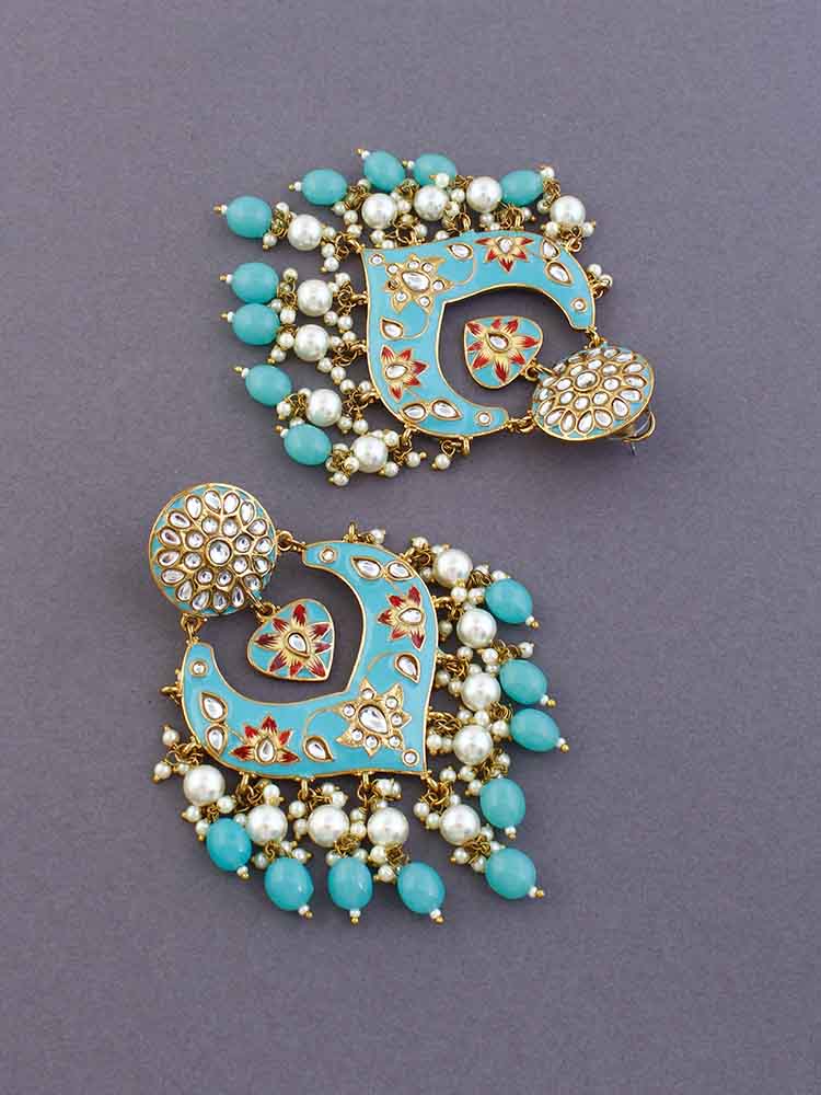Turquoise Roohi Chandbalis