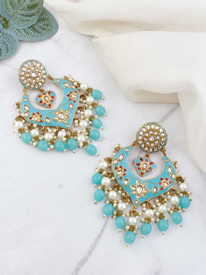 Turquoise Roohi Chandbalis