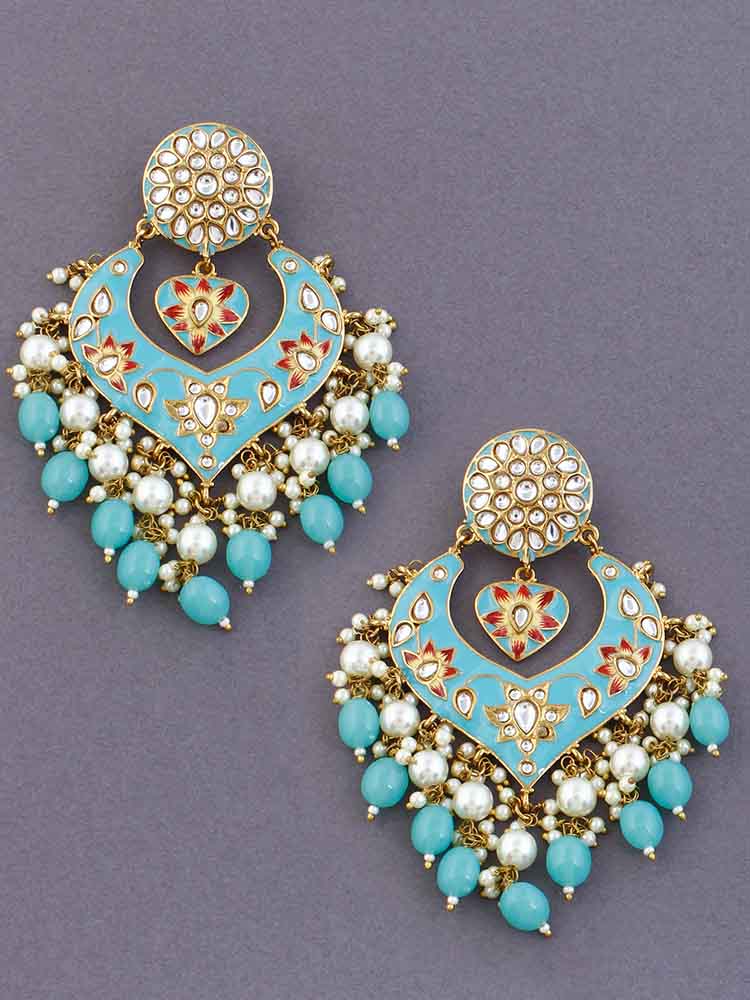 Turquoise Roohi Chandbalis