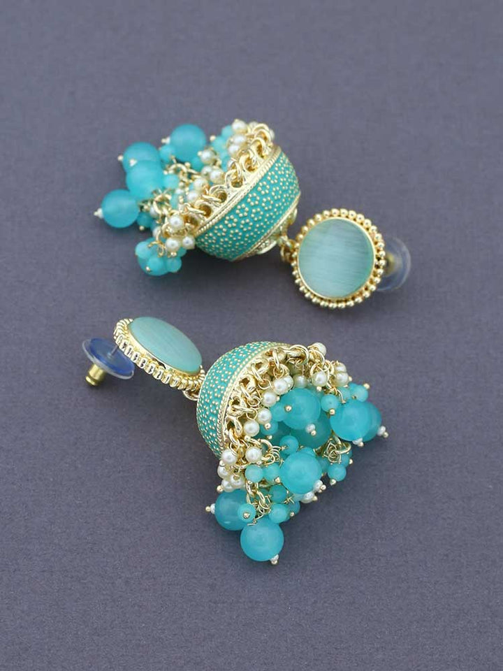 Turquoise Soraya Jhumkis