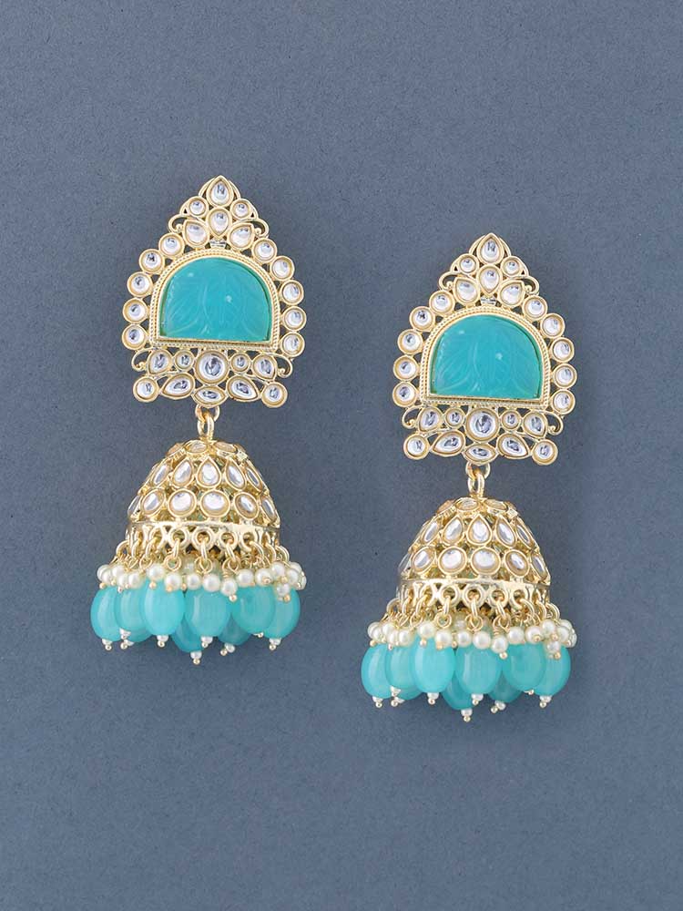 Turquoise Sowmya Jhumkis
