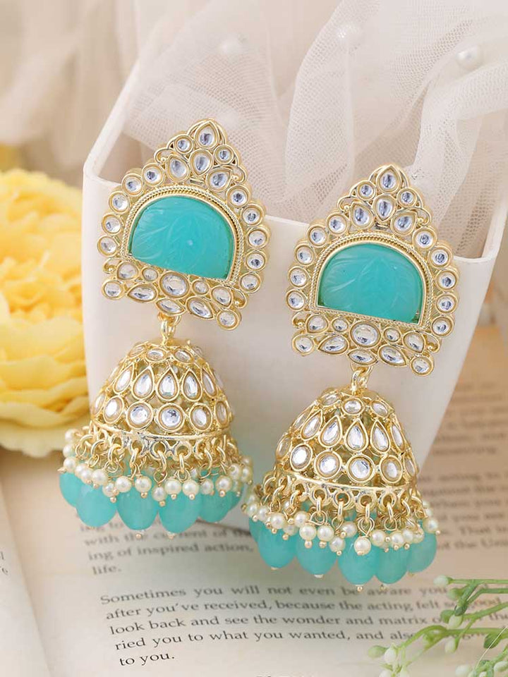 Turquoise Sowmya Jhumkis